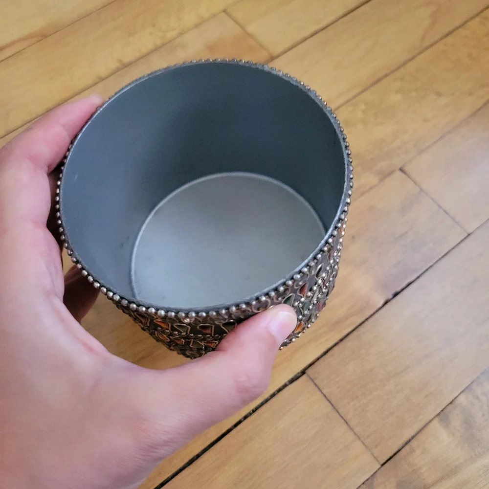 Vintage Indian Bejeweled Circular Box
